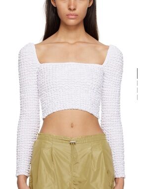 STAUD eleanora blouse crop top NWT